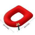 thumbnail image 3 of AuroraX Washable Cozy Knitted Toilet Seat Cover Red Thick All-Season Cute Soft Toilet Seat Cushion for Home Use, 3 of 6