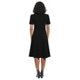 thumbnail image 4 of Women's London Times Solid Side Tab Fit & Flare Dress Color: Royal Blue Size: 10, 4 of 4