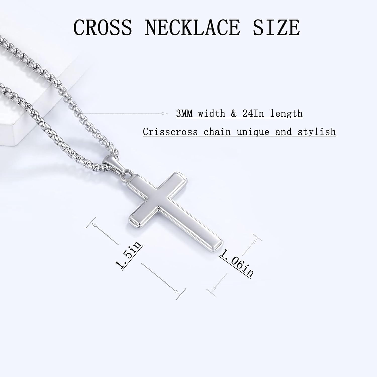 To My Grandson Necklace From Grandma Faith Cross Necklace Baptism Birthday Graduation Christmas Gifts For Grandson From Grandparents With Message Card & Gift Box