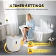 thumbnail image 3 of Compact 20L Electric Towel Warmer Bucket for Bathroom - Heating & Drying Modes, LED Display, Timer, Auto Shut-Off - Perfect for Home, Spa, Apartment - E1675 White ABS, 3 of 8