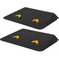 thumbnail image 2 of Kojooin 3.5 Inch Rise Rubber Threshold Ramp 2 Pack, 35.5 Inch Wide Non-Slip Ramp for Wheelchair, Scooter or Doorway Access, 2 of 7