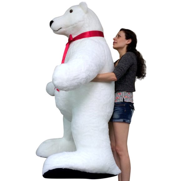 Géant Peluche Polar Bear 5 Pieds de Haut Énorme Animal en Peluche Fabriqué aux É.-U. Amérique