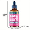 thumbnail image 2 of 6pcs Biotin Hair Oil, Liquid Biotin & Collagen Hair Oil | Hair Oil For Fuller Hair, Biotin Hair Care Essence Oil | Ideal Gift For Women & Men, 2 of 6