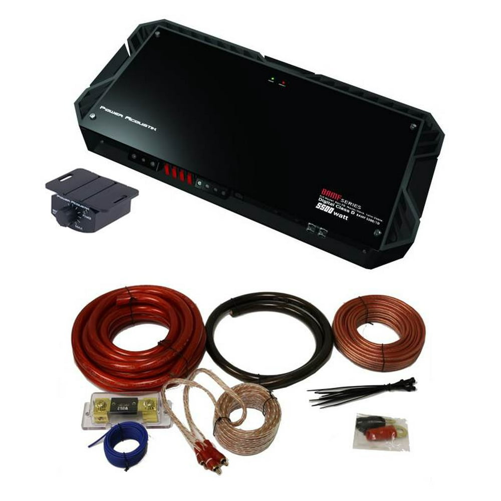 New Power Acoustik BAMF5500/1D 5500W MONO D Car Amplifier + Remote