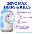 thumbnail image 5 of Zevo Max Flying Insect Indoor Fly Trap: Easy, Mess-Free Solution - Light Trap Catches & Kills House Flies, Fruit Flies, Gnats, & More (1 Plug in Device & 4 Cartridges), 5 of 12