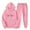 Pink, variant on ibuvkizy Sweatsuits Women 2 Piece Outfit!Men's and Women's Sports Tracksuits Long Sleeve Pullover Hoodies Sweatshirt Loose Coat and Sweatpants Fall Winter Suit Red,XL