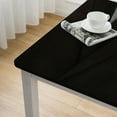 thumbnail image 4 of BANET  Black Tablecloth Vinyl Tablecloth with Flannel Backing Square Table Cloth Stain-Resistant Table Cover for Home Dining and Outdoor  white, 4 of 7