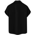 thumbnail image 3 of Hawaiian Shirt for Men Bowling Shirt Short Sleeve Button Down Summer Beach Casual Button Front Shirts with Pocket Black 5XL, 3 of 3
