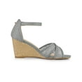 thumbnail image 3 of BLISSFUL STEP Women's Floral Mesh Lace Wedges Sandals, 3 of 6