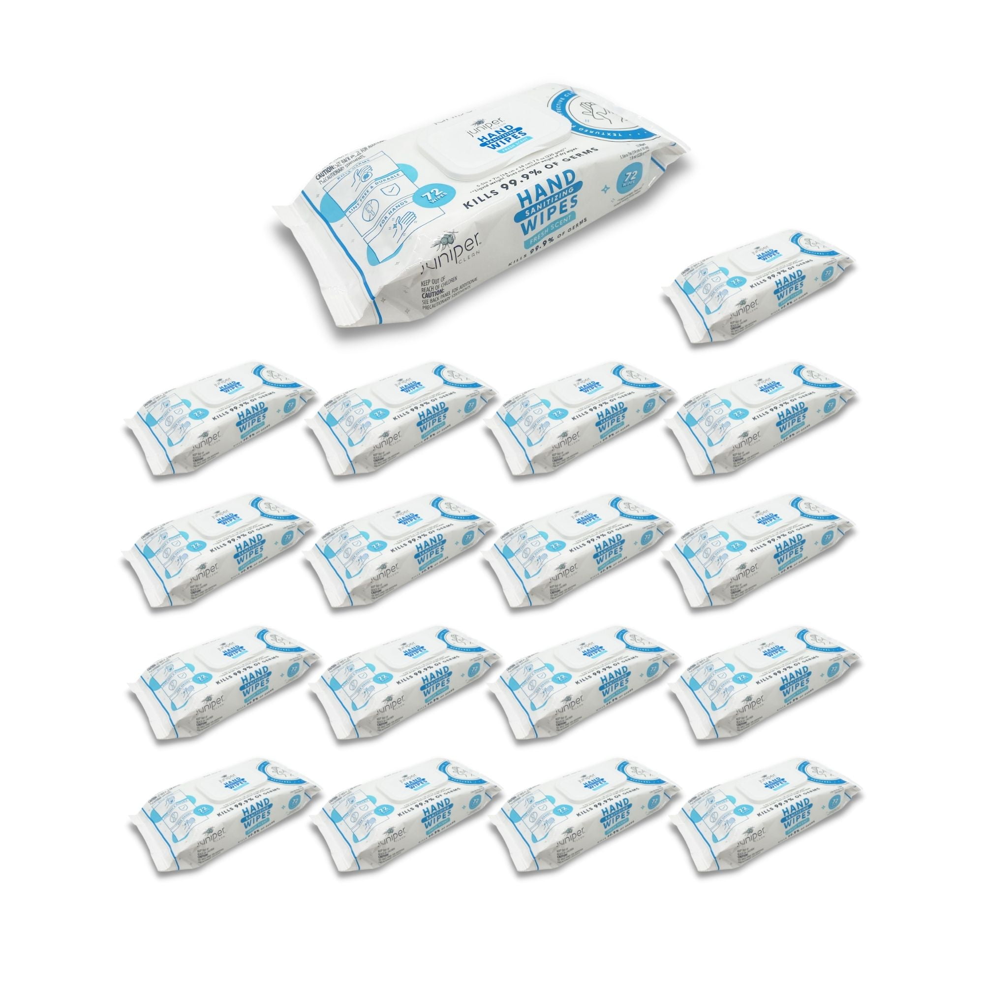 Juniper Clean Hand Santizing Wipes Soft Flow 18 Pack
