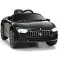 thumbnail image 1 of Costway 12V Maserati Licensed Kids Ride On Car RC Remote Control w/ LED Lights Music Black, 1 of 9
