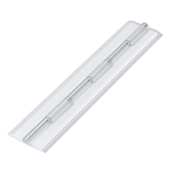 5x Transparent Clear Plastic Acrylic 200mm Continuous Piano Hinge Hinges, (7 7/8 in) - 5 Pack -