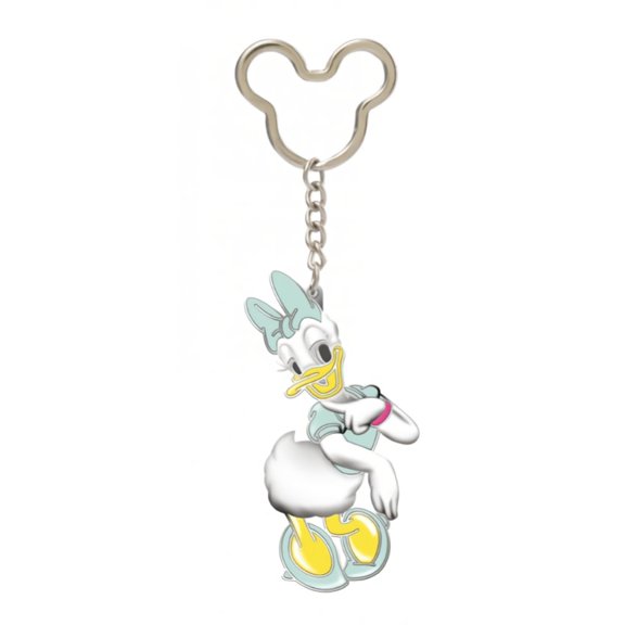 Pewter Colored Key Ring - Daisy