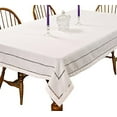 thumbnail image 2 of Hem Stitch Border Vintage Design Tablecloth White 60" by 84" Oblong / Rectangle, 2 of 2