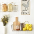 thumbnail image 3 of Medium Gold Wire Wall Basket (Set of 2) Measures 17.7x6.7x5.1, 3 of 3