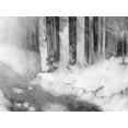 thumbnail image 2 of Green, Jacob 24x19 Black Ornate Wood Framed with Double Matting Museum Art Print Titled - Graphite Glade I, 2 of 4