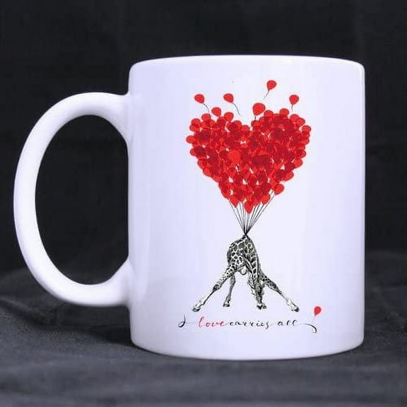 Gift Idea Motivation Giraffe I Love Carry All Funny Quote Coffee Mug,11 Ounce Ceramic White Mugs