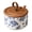 small blue floral, variant on Elegant Retro Ceramic Salt Jar With Lid And Measuring Spoon Seasoning Container for Countertop Kitchen Gadget