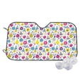 thumbnail image 2 of Lsque Doodle Fruits Car Windshield Sun Shade | Accordion Folding Style Auto Shade for Car Truck SUV Van | Blocks UV Rays Sun Visor Protector | Small, 2 of 7