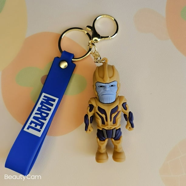 LLavero de silicona de superhéroe de Marvel, llavero de Los Vengadores, Capitán América, Thor, llavero de coche, mochila de novio, regalos de joyería qiuyongming unisex