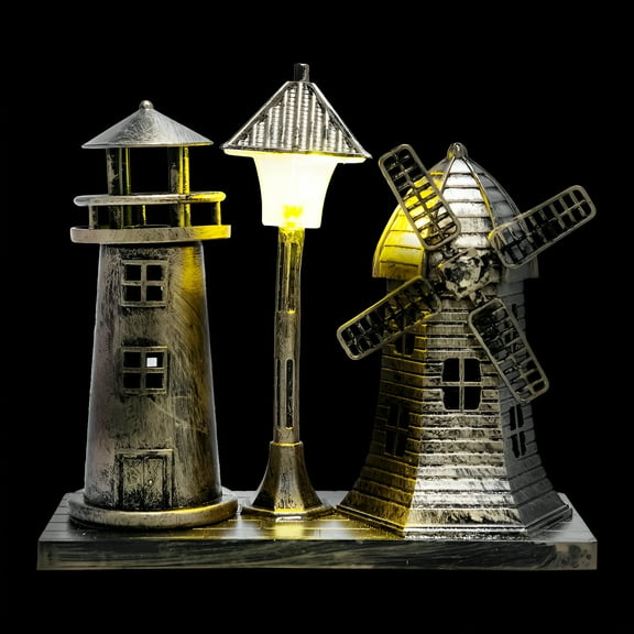 HIBIBUD the Gift Vintage Decor Lighthouse Night Light Office Decor Table Decoration Home Ornament Student House Decor