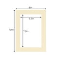 thumbnail image 3 of Tan Acid Free 8x10 Picture Frame Mats with White Core Bevel Cut for 6x8 Pictures - Fits 8x10 Frame, 3 of 3