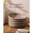 thumbnail image 6 of Famiware Milkyway 4-Piece Stoneware 33 oz Pasta Bowl Set, Brown, 6 of 7