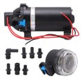 thumbnail image 2 of Diaphragm Pump, Water Pump Self Priming High Pressure Low Noise With Filter For RV DC 12V 9A, 2 of 8