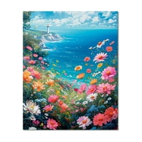 Paint by Number DIY Paint by Numbers Kit for Kids & Adults Beginner DIY Acrylic Painting Kits, 16x20 inch Christmas gifts（Flower）