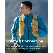 Shokz OpenRun Pro Premium Bone Conduction Open Ear Bluetooth Headphones for Sports with Cooling Wristband (Beige)