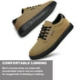 thumbnail image 3 of Men's Sneakers Casual Dress Shoes Slip on Lace up Business Comfortable Walking Shoes Skate Shoes Light Brown Size 14, 3 of 5