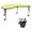 Yellow, variant on Flash Furniture Wren Mobile 48''W x 96''L Kidney Grey Thermal Laminate Activity Table - Height Adjustable Short Legs