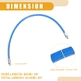 thumbnail image 4 of Manguera flexible para pistola de engrase NPT Universal de 24 pulgadas, 1 unidad, extensión de manguera de engrase flexible para remolque, antideslizante, Metal azul, 1/8", 4 of 7