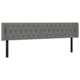 thumbnail image 5 of vidaXL Headboard with Ears Dark Gray 64.2"x6.3"x46.5"/50.4" Fabric, 5 of 34
