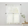 thumbnail image 2 of No. 918 48932 Alison Dentelle Transparente Allongée Rideau de Cuisine Tier Paire, 58 "x 36", Blanc, 2 of 6