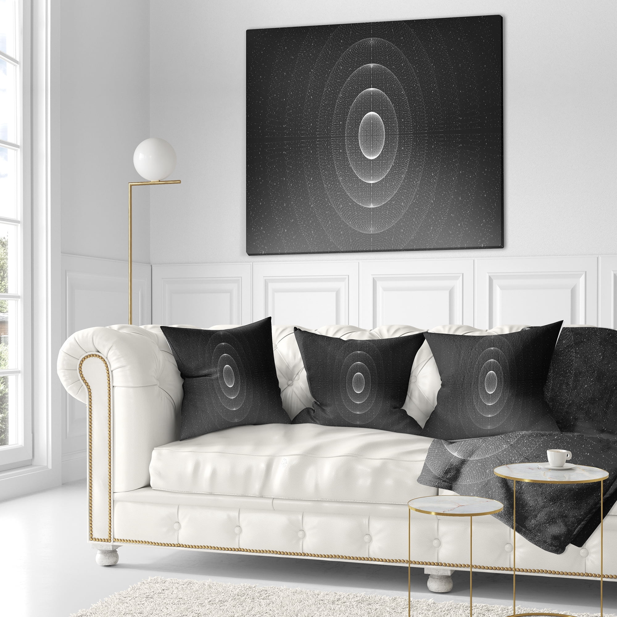 Designart Vector Interstellar Space Background - Abstract Throw Pillow - 18x18