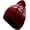 Red, variant on Knit Fairs Isle Nordic Bobble Pom Beanie Hat CR5128