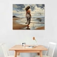 thumbnail image 2 of COMIO Wabi,Sabi Art Abstract Sea Sailing Boat Landscape Canvas Painting, Misty Morning Ocean Mural, White Minimalist Living Room Wall Decor, Decor Canvas, Art Print, 2 of 4