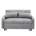 thumbnail image 5 of JERFIT Modern Convertible Sofa Bed with USB Charging, Adjustable Backrest, Storage Pockets & Pillows for Small Space, Grey Microfiber, 5 of 5