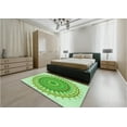 thumbnail image 5 of Ahgly Company Machine Washable Indoor Square Transitional Jade Green Area Rugs, 8' Square, 5 of 7