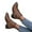 Coffee, variant on EGNMCR Women's Middle Ankle Boots, Women's Ankle Boots Low Chunky Women's Boots Fall/Winter New Thick Heel Large Melt Belt Low Barrel Short Boots Women Shoes