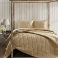 thumbnail image 3 of Sand Tan Farmhouse Bedding Harbour Cotton Pre-Washed Cambric Solid Color Queen Quilt, 3 of 5
