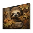 thumbnail image 2 of Designart "Serenity Sloth Resting on a Branch II" Animals Print on Natural Pine Wood, 2 of 5