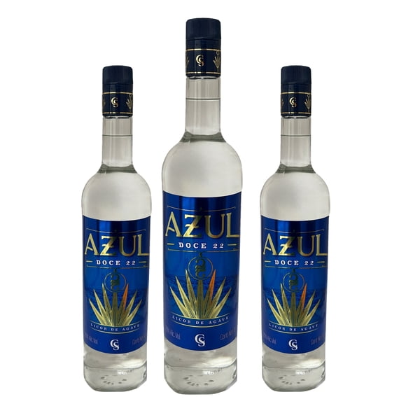 Tripack Licor De Agave Azul Doce 22 Cristalino 1000 Ml Azul Doce 22 Licor de Agave
