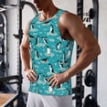 thumbnail image 5 of Gukieu Penguins On The Ice In The Sea Print Men's Quick Dry Fitness Vest, Round Neck Sleeveless Fitness Bodybuilding Top-3X-Large, 5 of 7