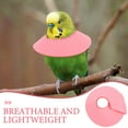 thumbnail image 2 of Parrot Neck Cone Pink Microfiber Leather Pet Bird Post-Surgery Recovery 1Set 3.6x3.6in, 2 of 8