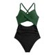 thumbnail image 2 of Traje de baño de una pieza para mujer, conjuntos de bikini para mujer, traje de baño sin cintura de talla grande para mujer, traje de baño sin espalda con tirantes, 2 of 7