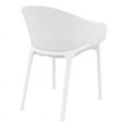 thumbnail image 2 of Compamia Sky Chaise de Salle à Manger de Patio avec Accoudoirs, Blanche, 2 of 12