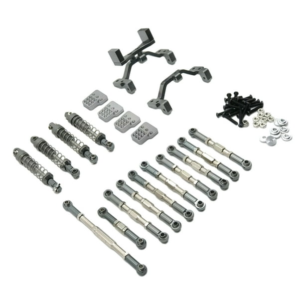 Vogacara RCGOFFLOW, varilla de enlace de dirección más fuerte de aleación de aluminio, varilla de enlace de dirección más fuerte para 1/16 Kits de construcción modelo Titanio