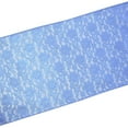 thumbnail image 2 of Light Weight Floral Sheer Lace Table Runner / Wedding Table Top Décor (Pack of 8) Sea Blue, 2 of 2